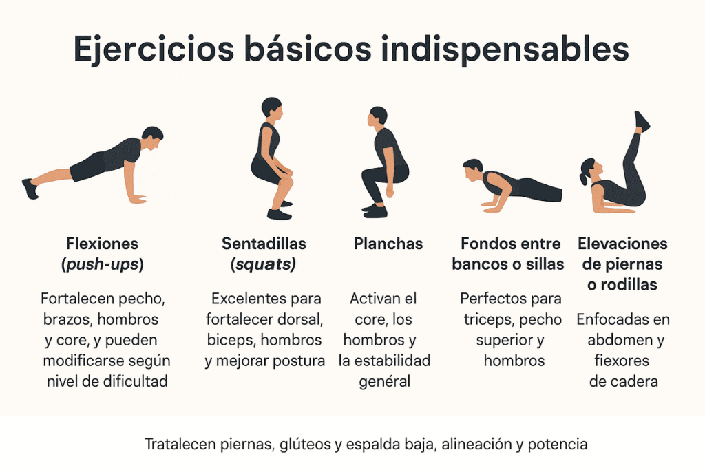 Calistenia en casa Infografia