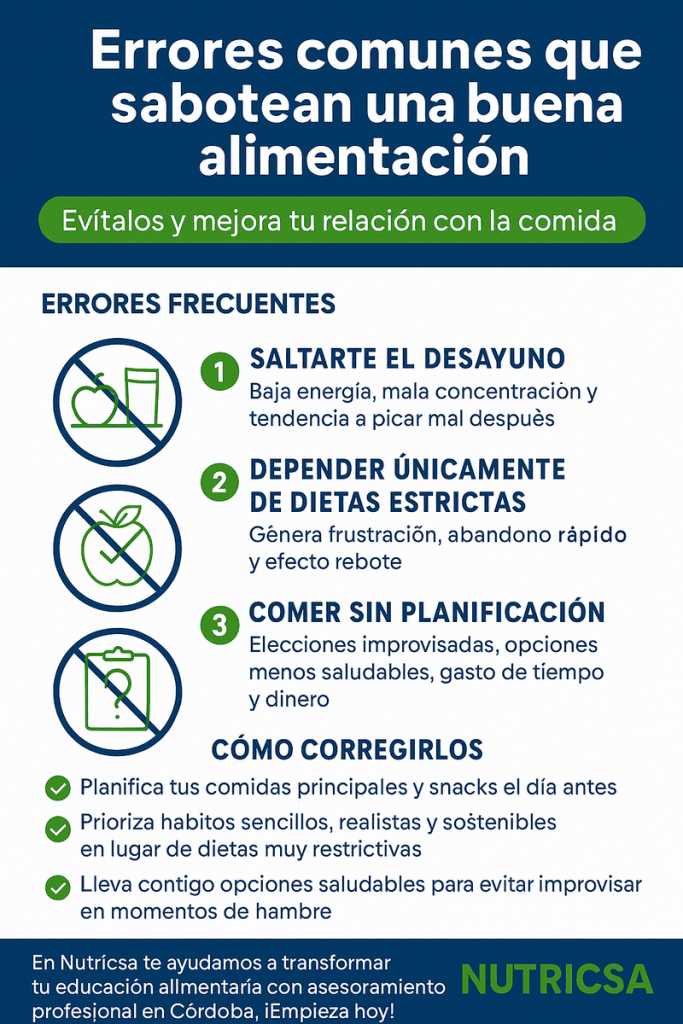 Errores frecuentes en la educación alimentaria